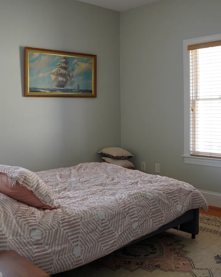 Before: the guest bedroom that became the primary bath and walk-in closet